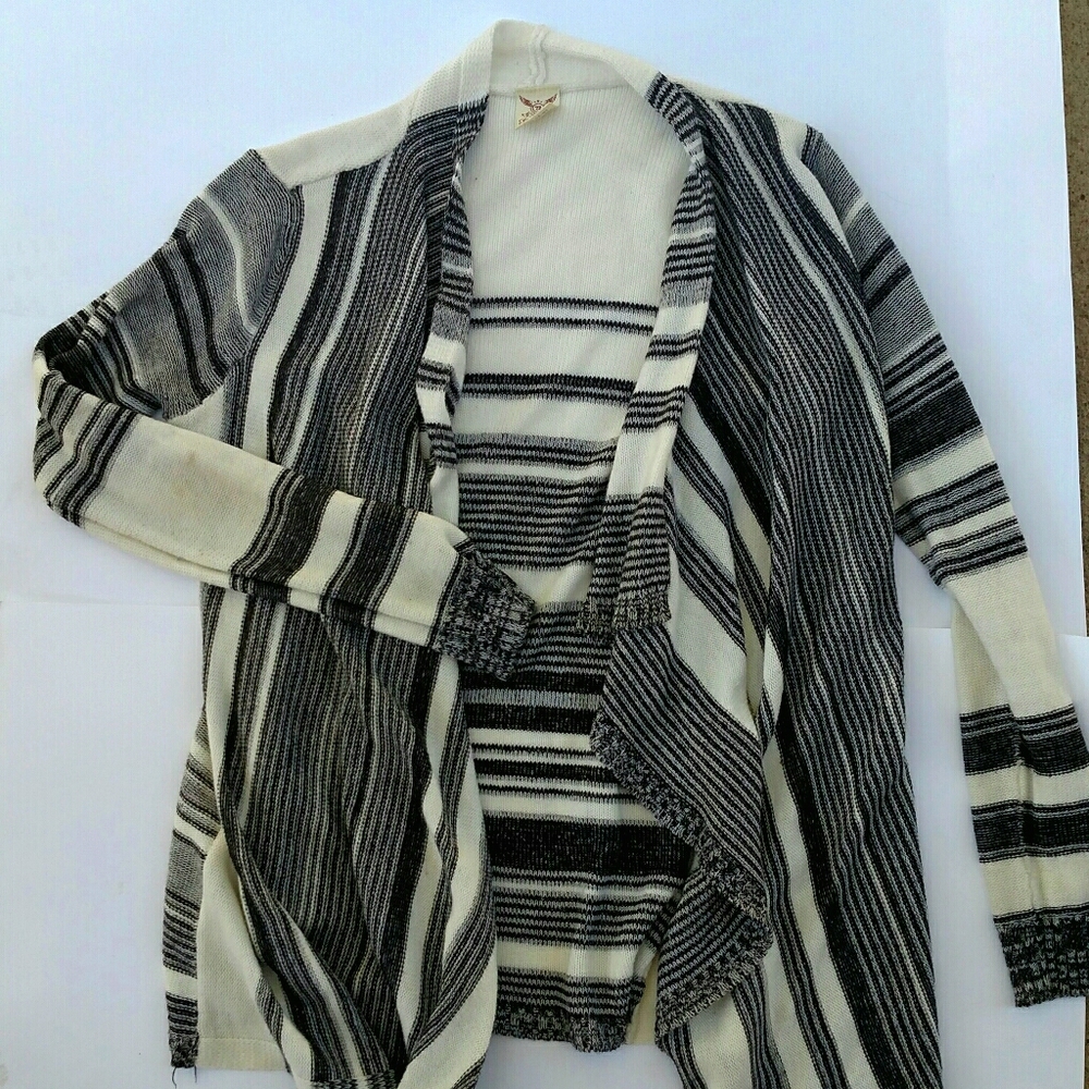 Faded Glory Striped Cardigan